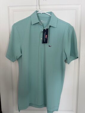 Vineyard Vines Men's Polo in Seafoam Green